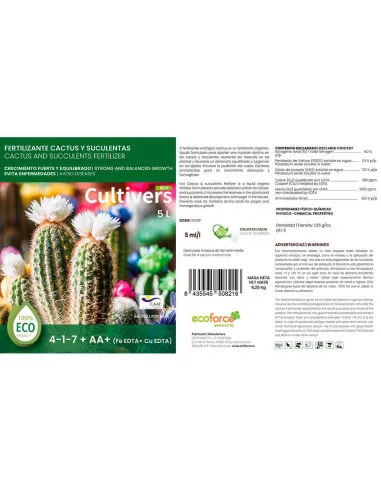 Abono Cactus Líquido Ecológico – CULTIVERS - Imagen 3