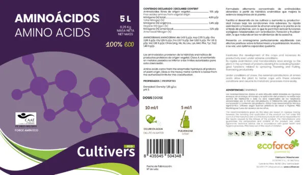 Aminoácidos Líquido – CULTIVERS - Imagen 2