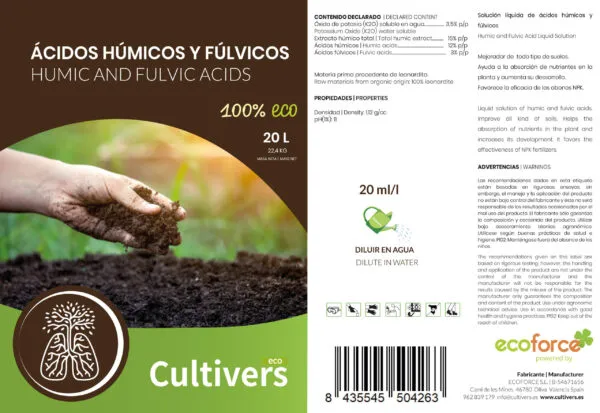 Ácidos Húmicos Líquido – CULTIVERS - Imagen 2