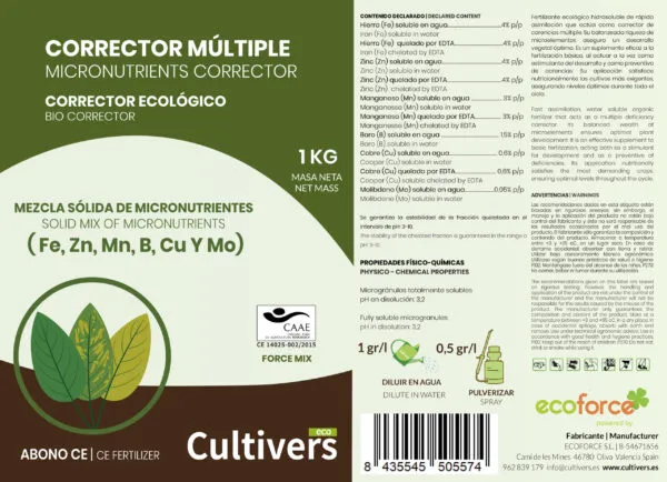 Corrector de Carencias Mútiple – CULTIVERS - Imagen 2
