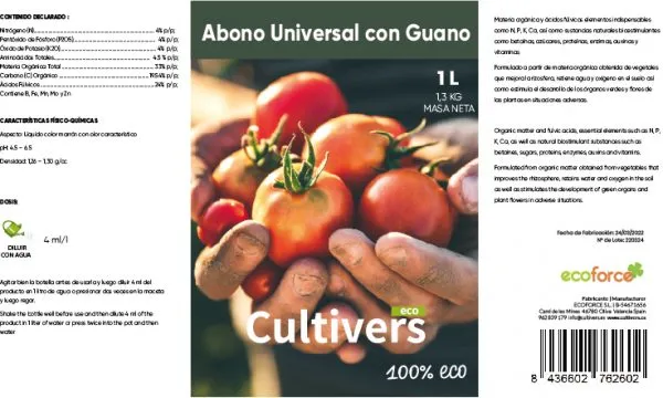 Abono Universal con Guano Líquido – CULTIVERS - Imagen 2