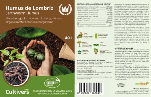 Humus de Lombriz – CULTIVERS - Imagen 3