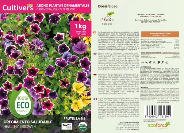 Abono ecológico para plantas Ornamentales – CULTIVERS - Imagen 2