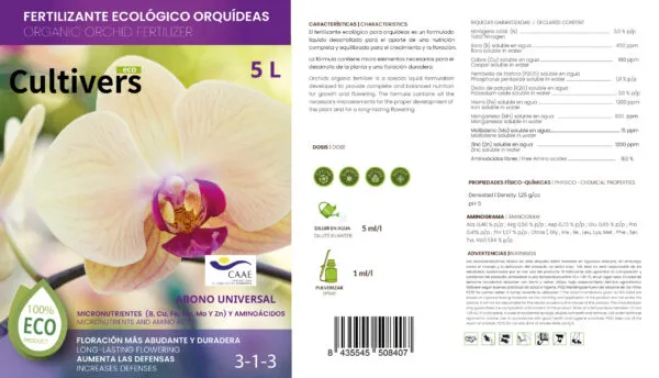 Abono Orquídeas Líquido Ecológico – CULTIVERS - Imagen 4