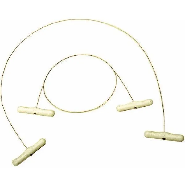 Lote de 10 hilos para queso y foie gras acero inoxidable con mangos 1 m