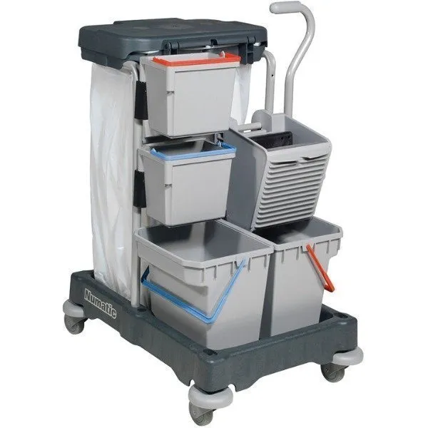 Carro de limpieza con prensa y 2 cubos de 15 l – 83,5 x 57 x 97 cm