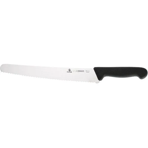 Giesser cuchillo universal dentado mango negro 25 cm