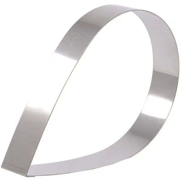 Aro para postres lágrima acero inoxidable altura 4 cm 20 cm