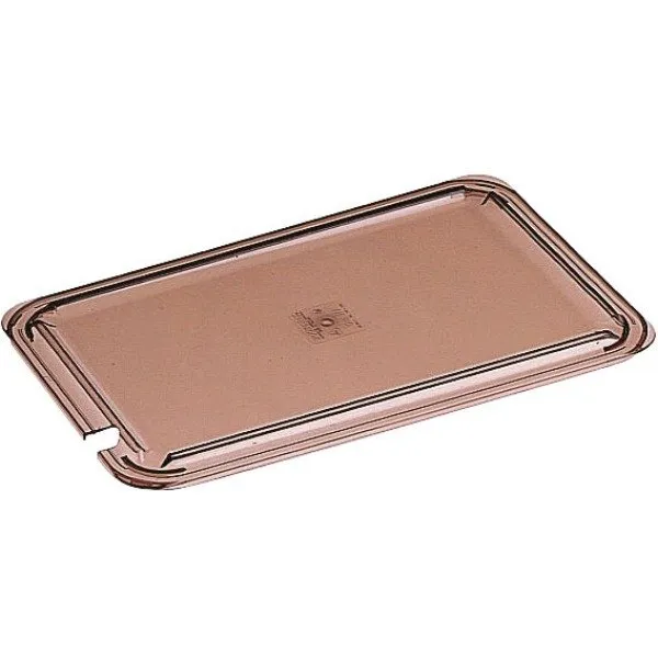 Alto Plus tapa para cubeta GN de copoliéster ahumado con muesca para cucharón GN 1/3
