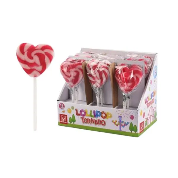 Piruleta corazón surtida caja 36 uds.