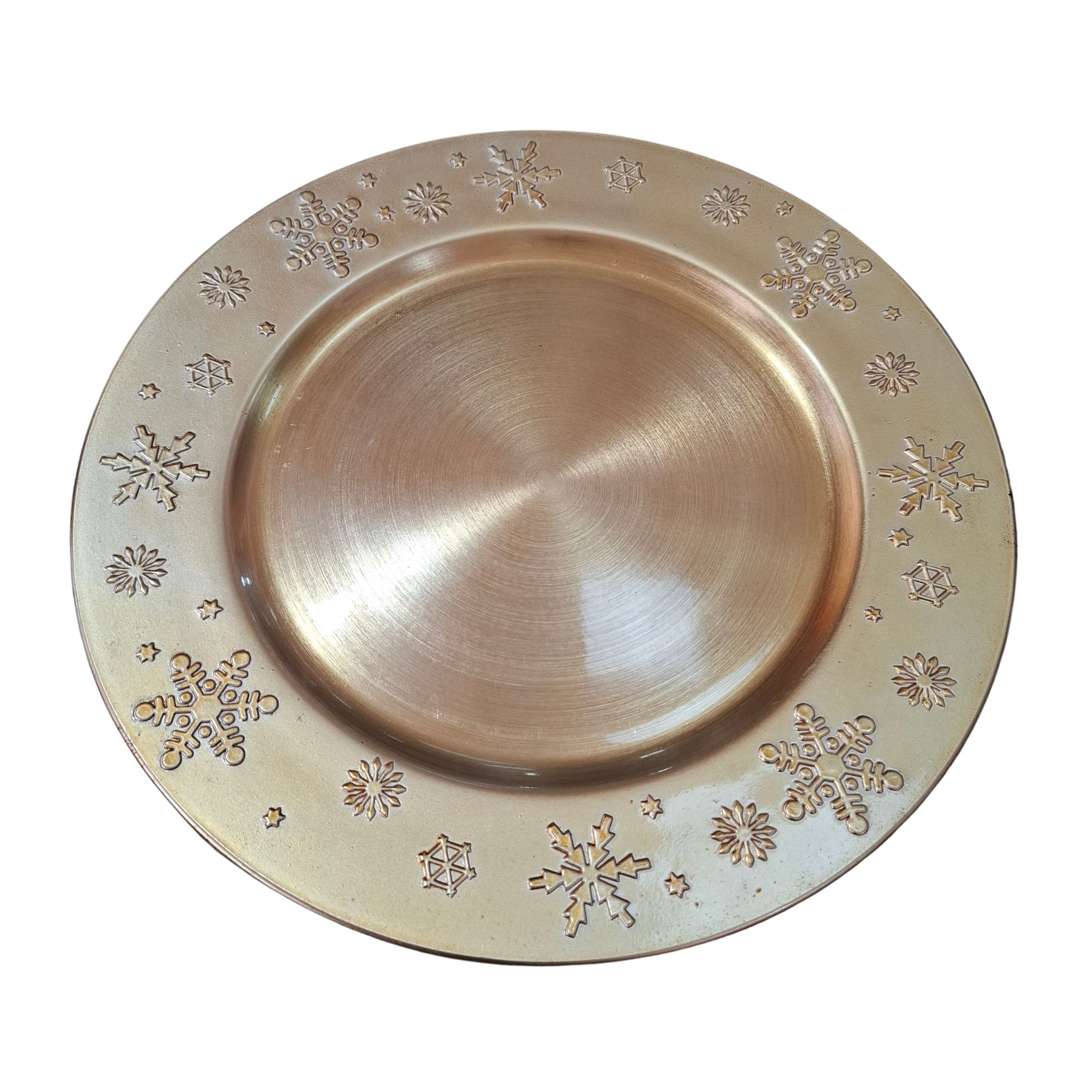 PLATO BASE CAFE COPOS DE NIEVE DORADO