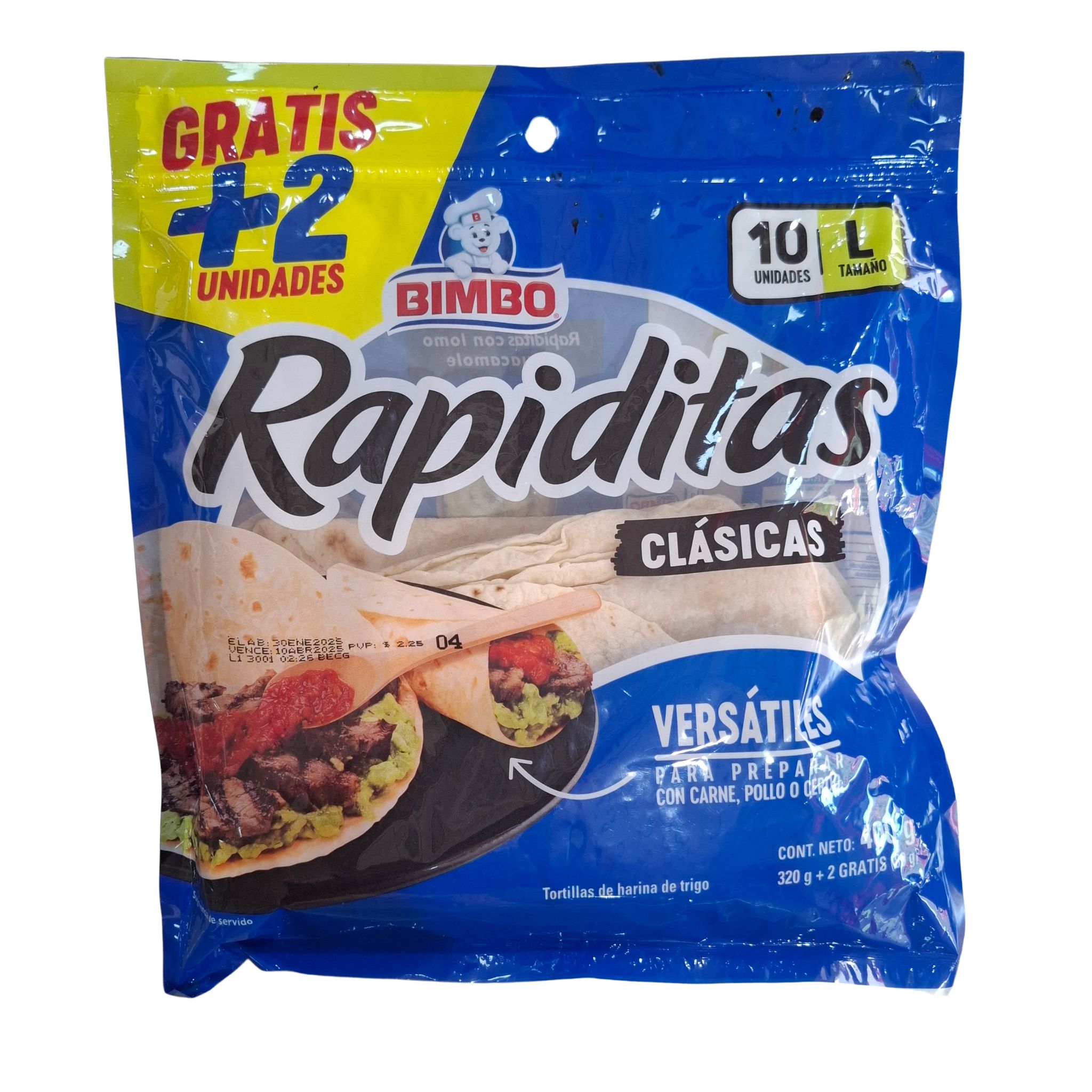 RAPIDITAS TAMANO L 10P 400G BOLSA BIM