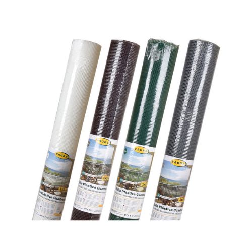 Malla Plástica Cuadrada 10x10mm Marrón 1×5 m (Faura)