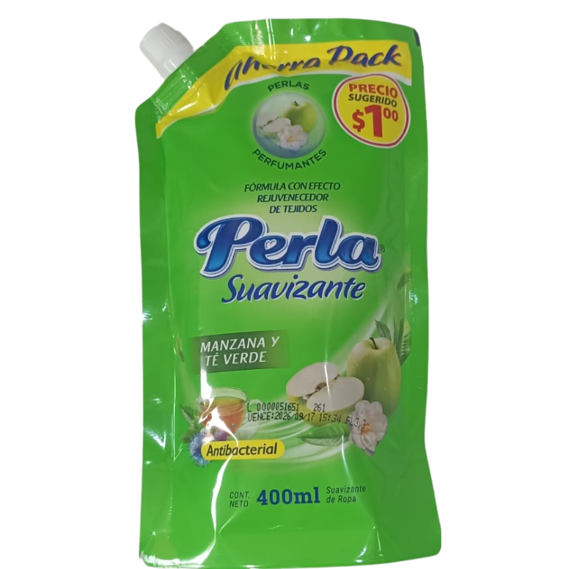 PERLA SUAVIZANTE MANAZANA Y TE VERDE 400ML
