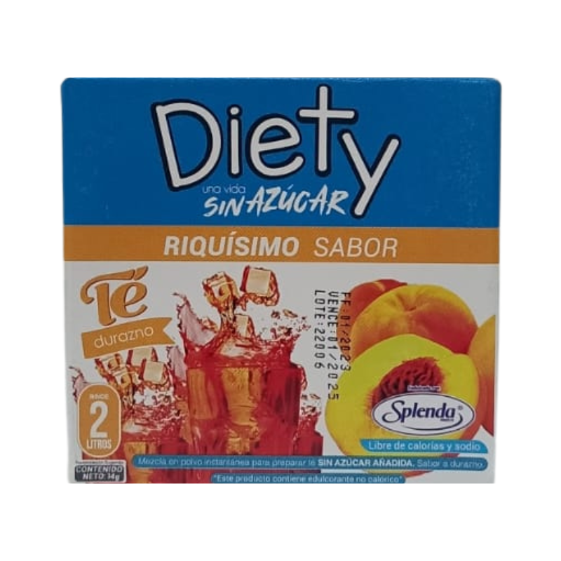 Té de Durazno (Sin Azúcar) DIETY, 14g