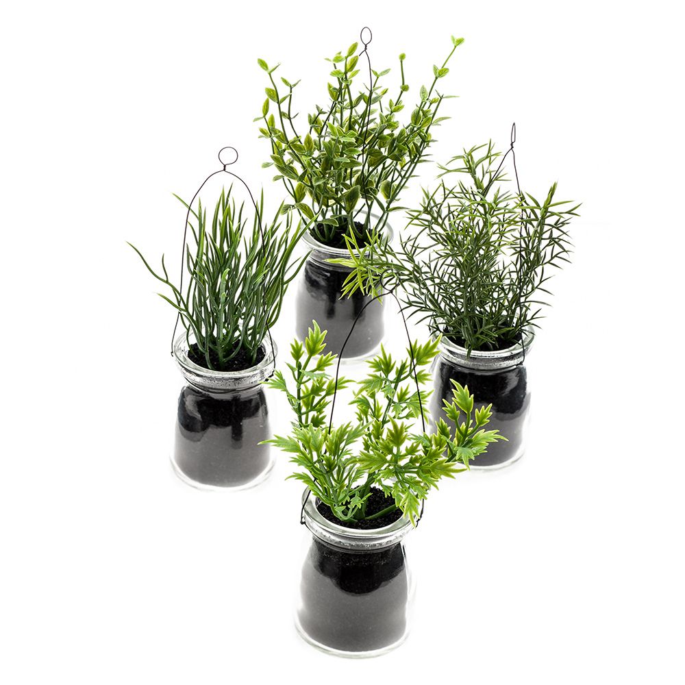 Mezcla de hierbas en conjunto de 12 unidades en tarro de cristal. Altura 14 cm (MINI) (12 unidades)