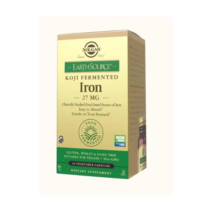 Solgar Earth Source Koji Iron, 30 Cápsulas