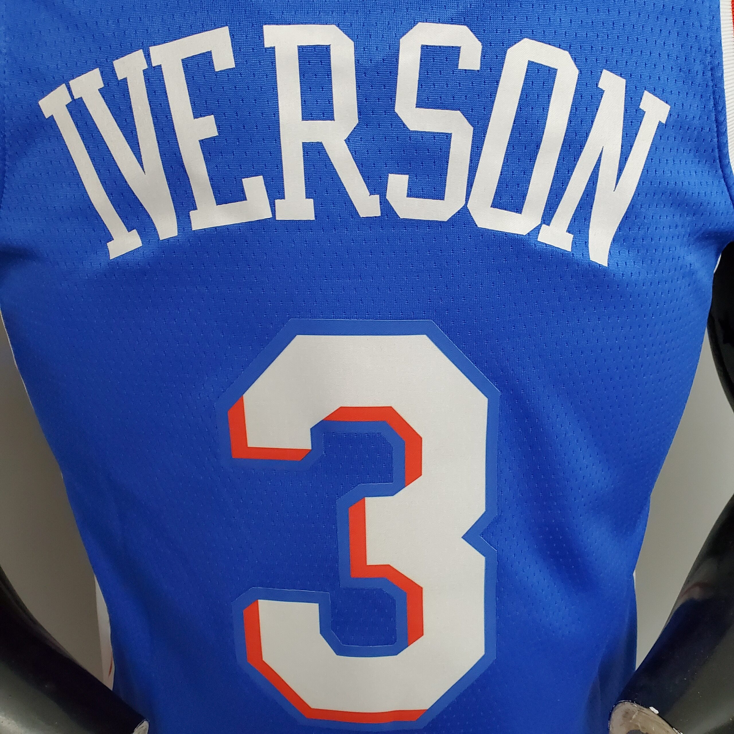 Camiseta Philadelphia 76ers Iverson #3 Blue - Imagen 2