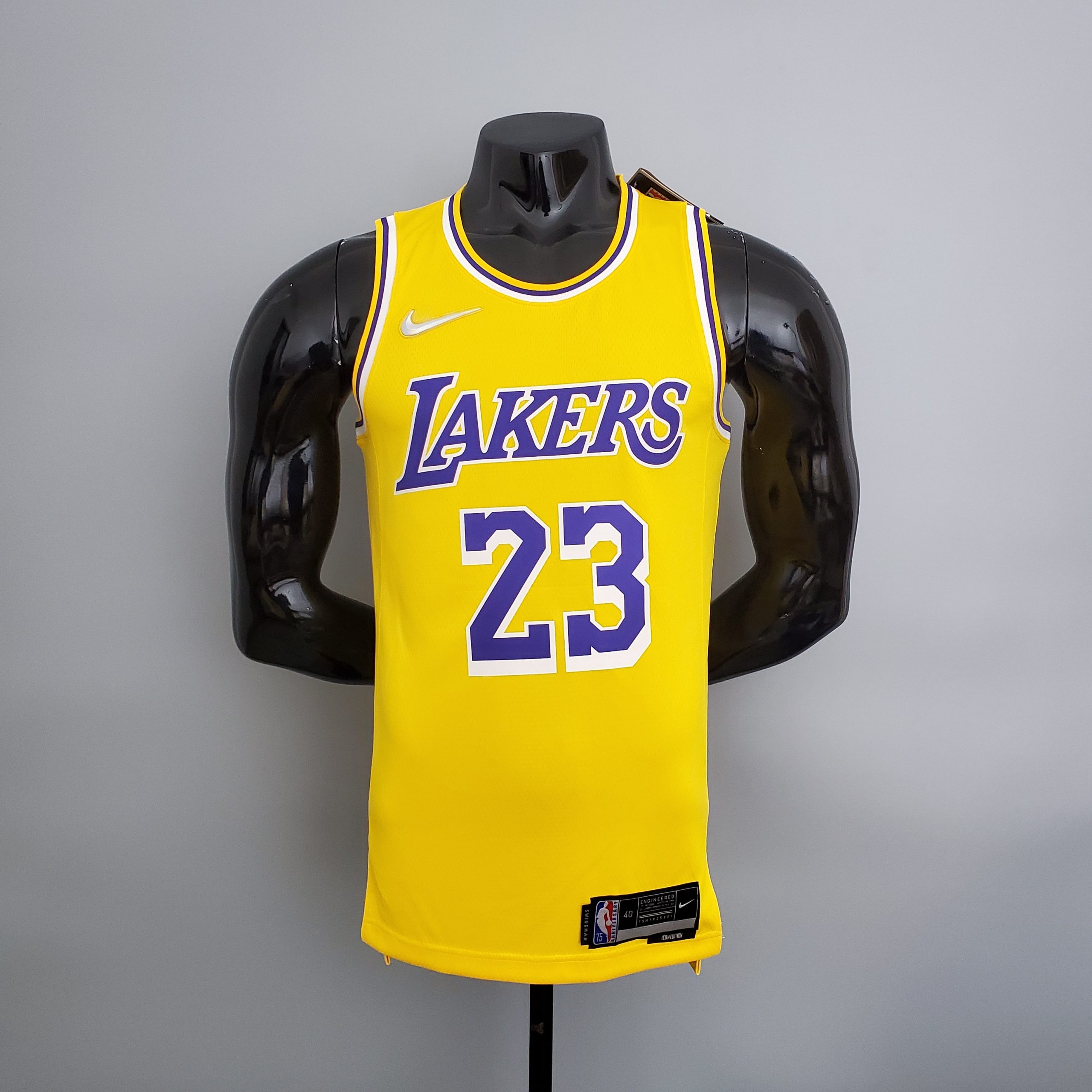 Camiseta Los Angeles Lakers James #23 75th Anniversary
