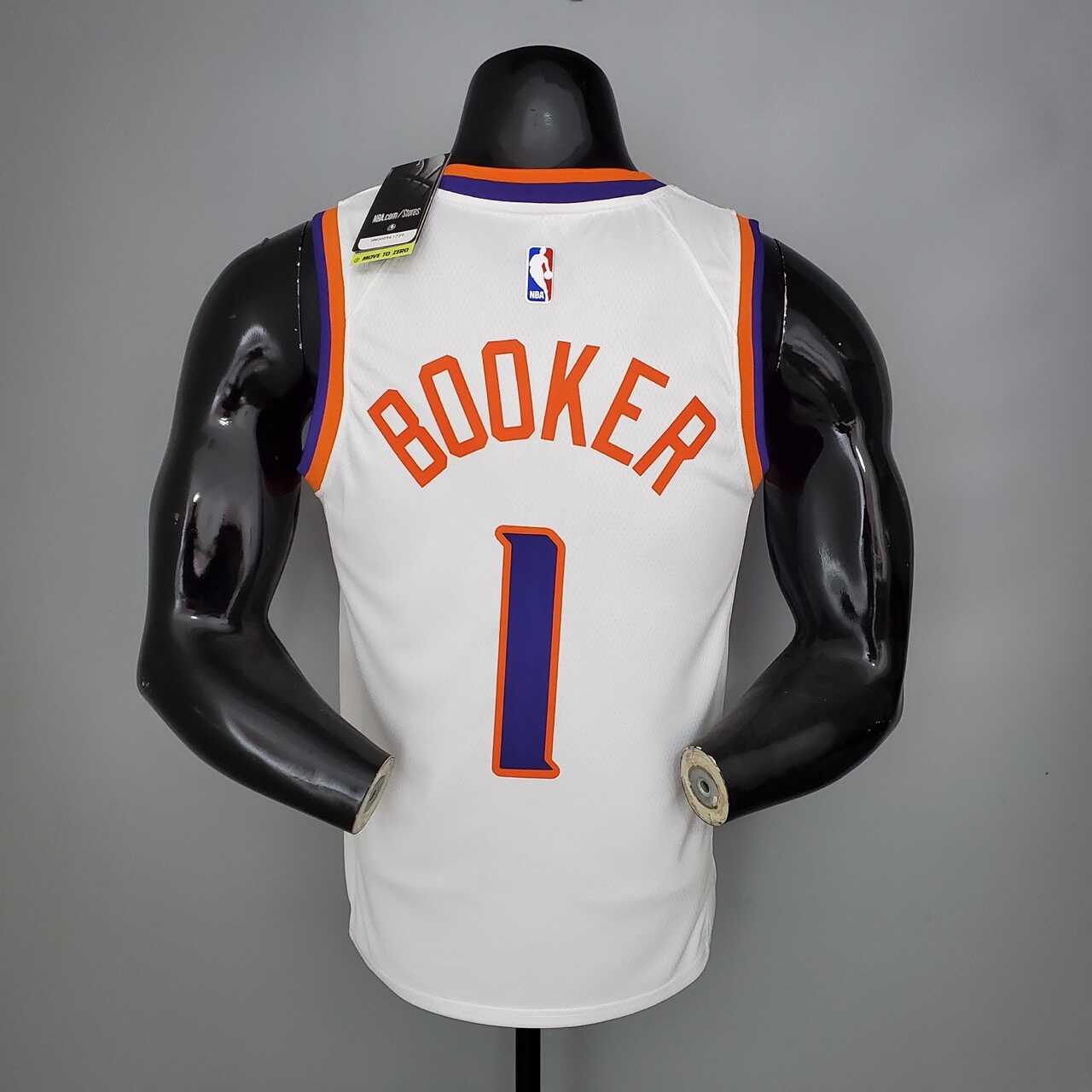 Camiseta Phoenix Suns Booker #1 White - Imagen 4