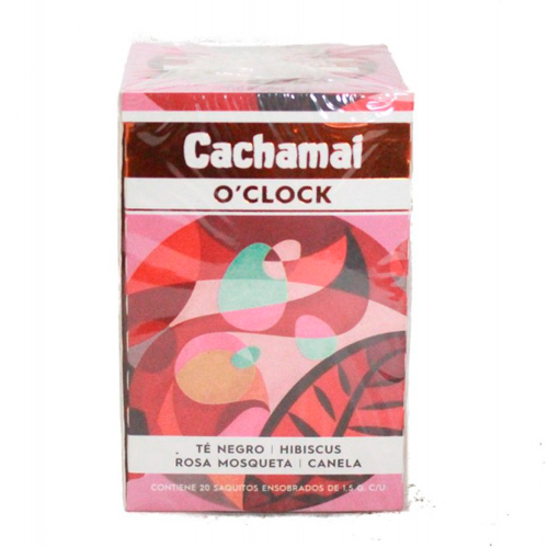 Té Negro, Hibiscus, Rosa Mosqueta y Canela, 20 Bolsitas, Marca Cachamai