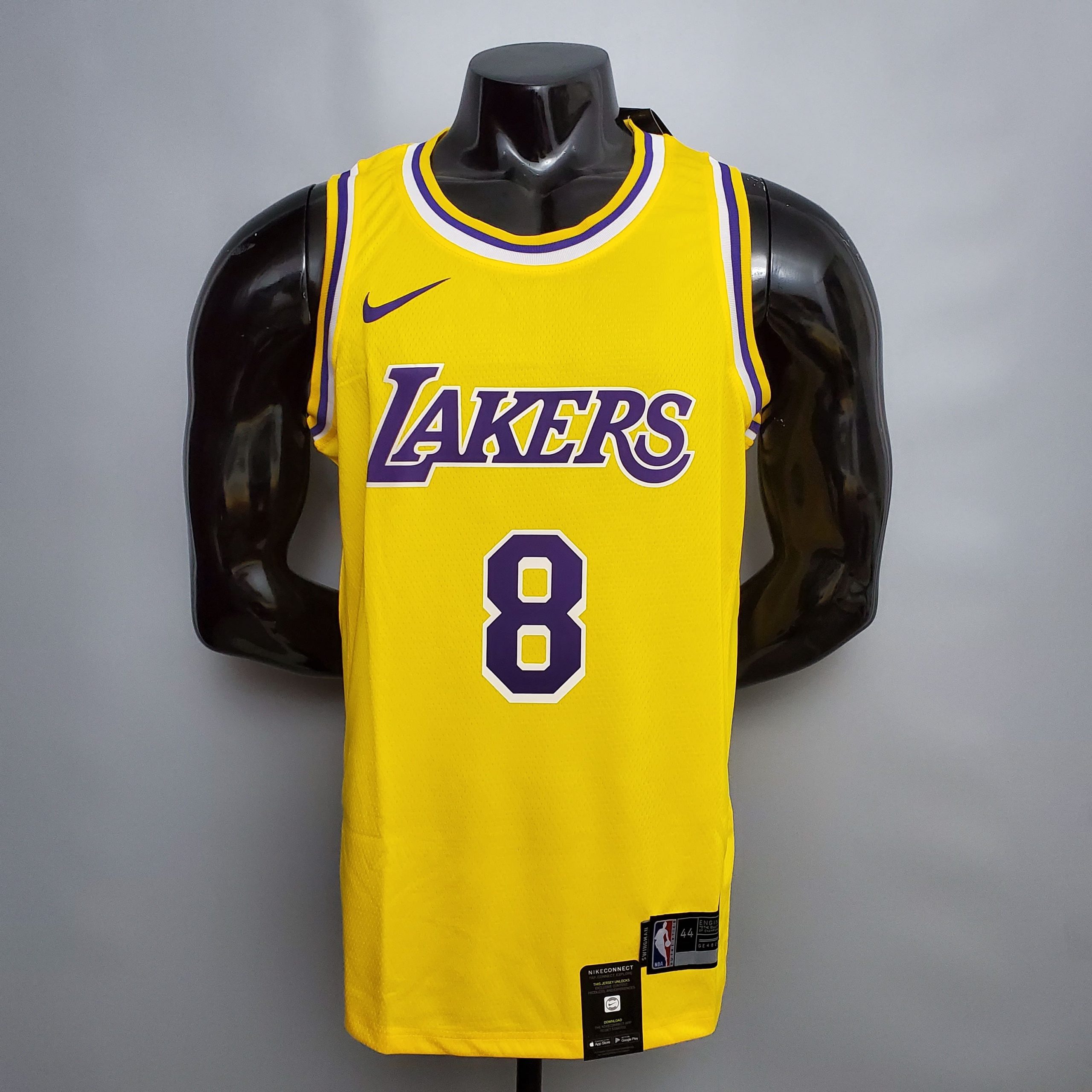 Camiseta Los Angeles Lakers Bryant #8 Round Connect Recognition Yellow - Imagen 5