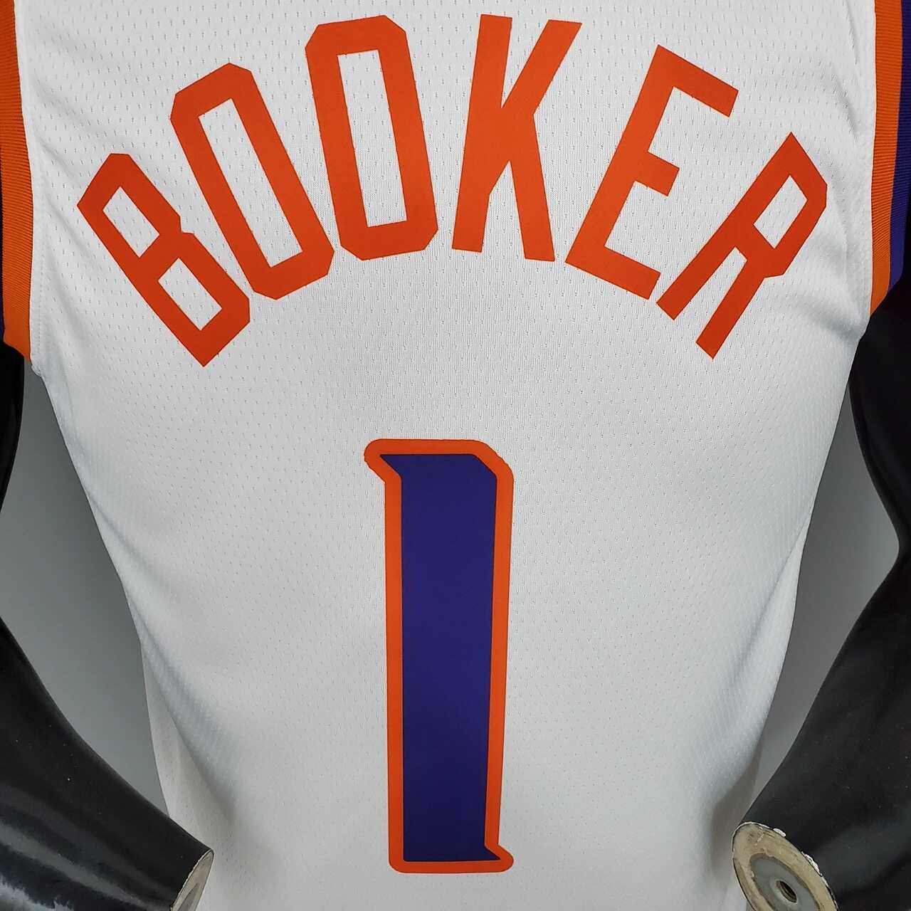 Camiseta Phoenix Suns Booker #1 White - Imagen 5