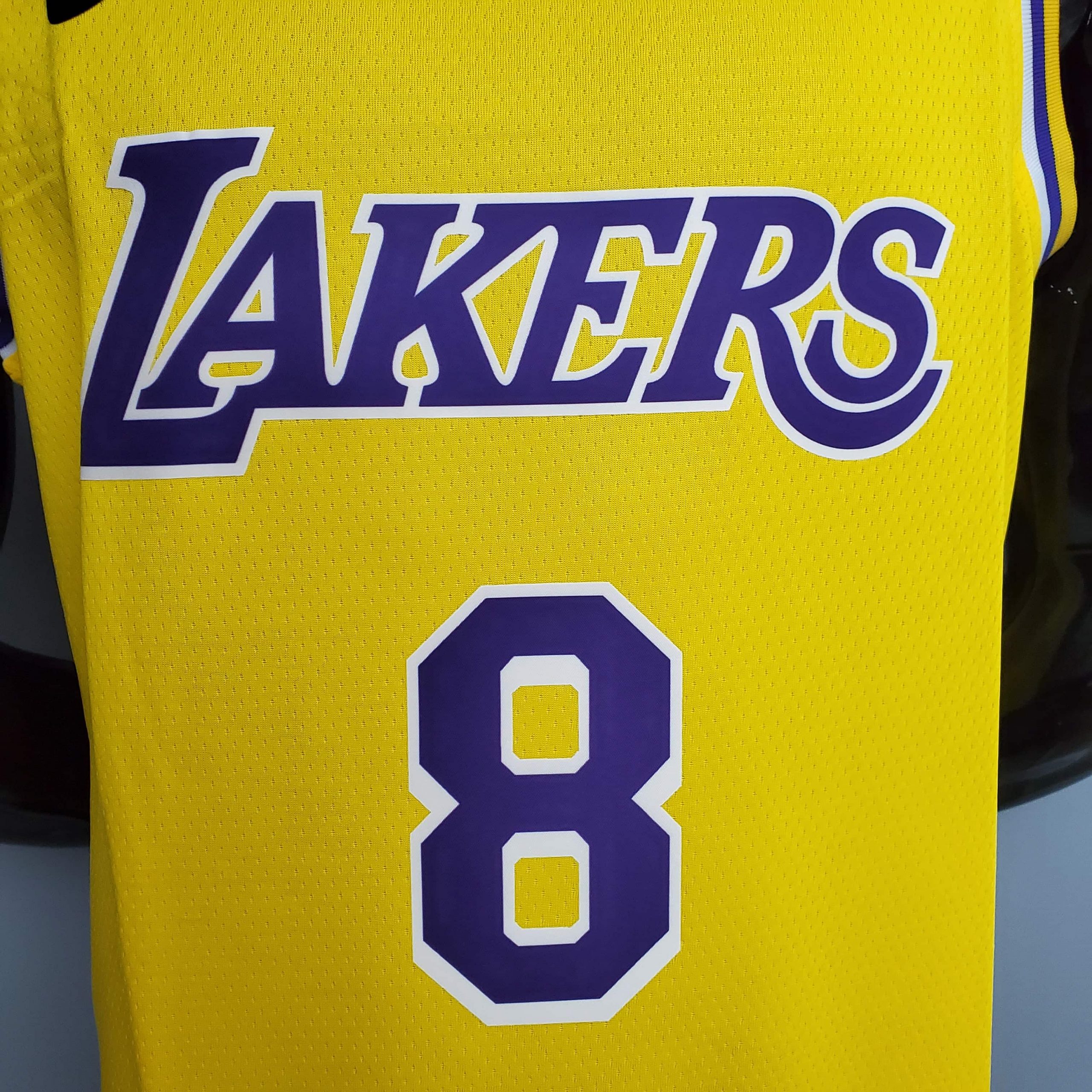 Camiseta Los Angeles Lakers Bryant #8 Round Connect Recognition Yellow - Imagen 7