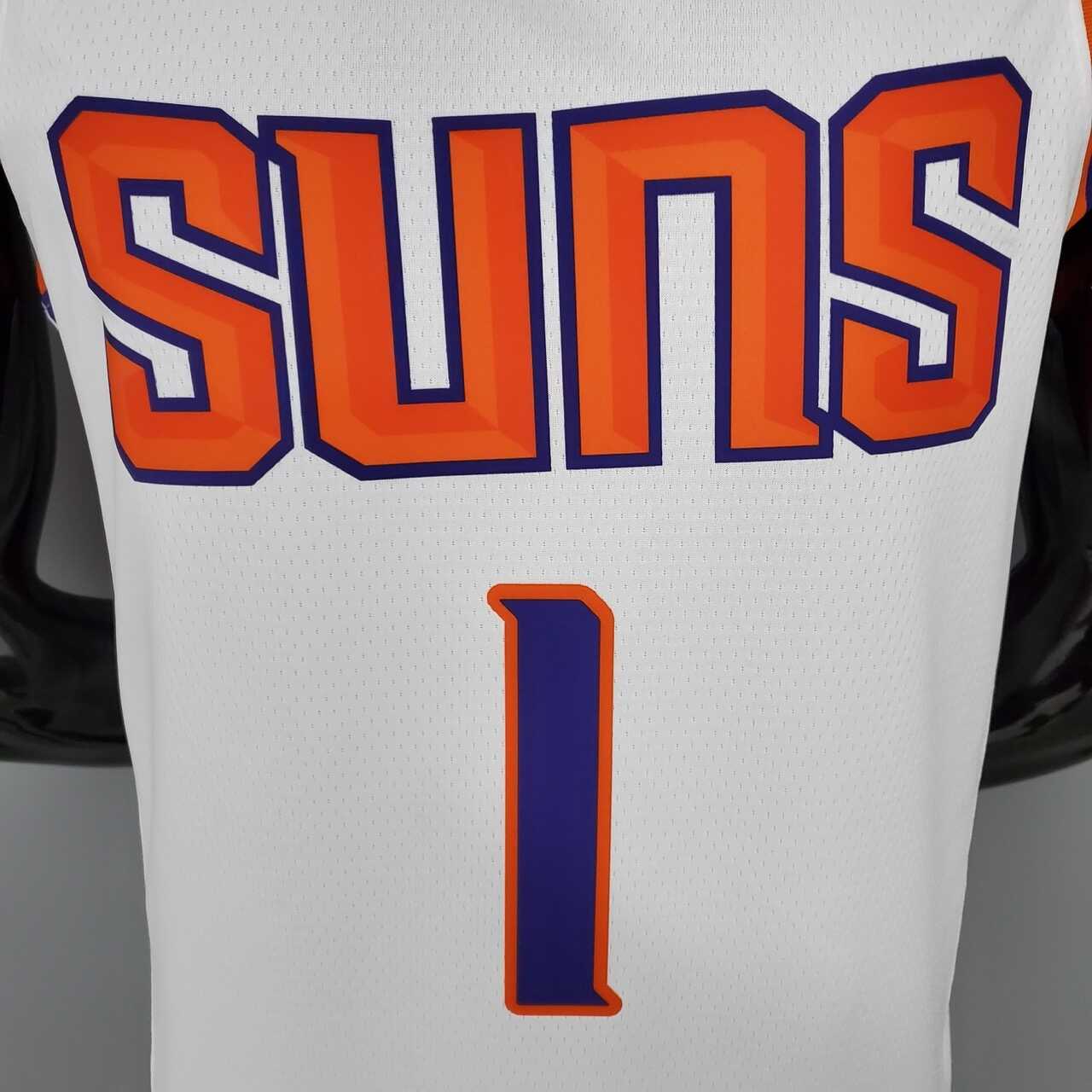 Camiseta Phoenix Suns Booker #1 White - Imagen 7