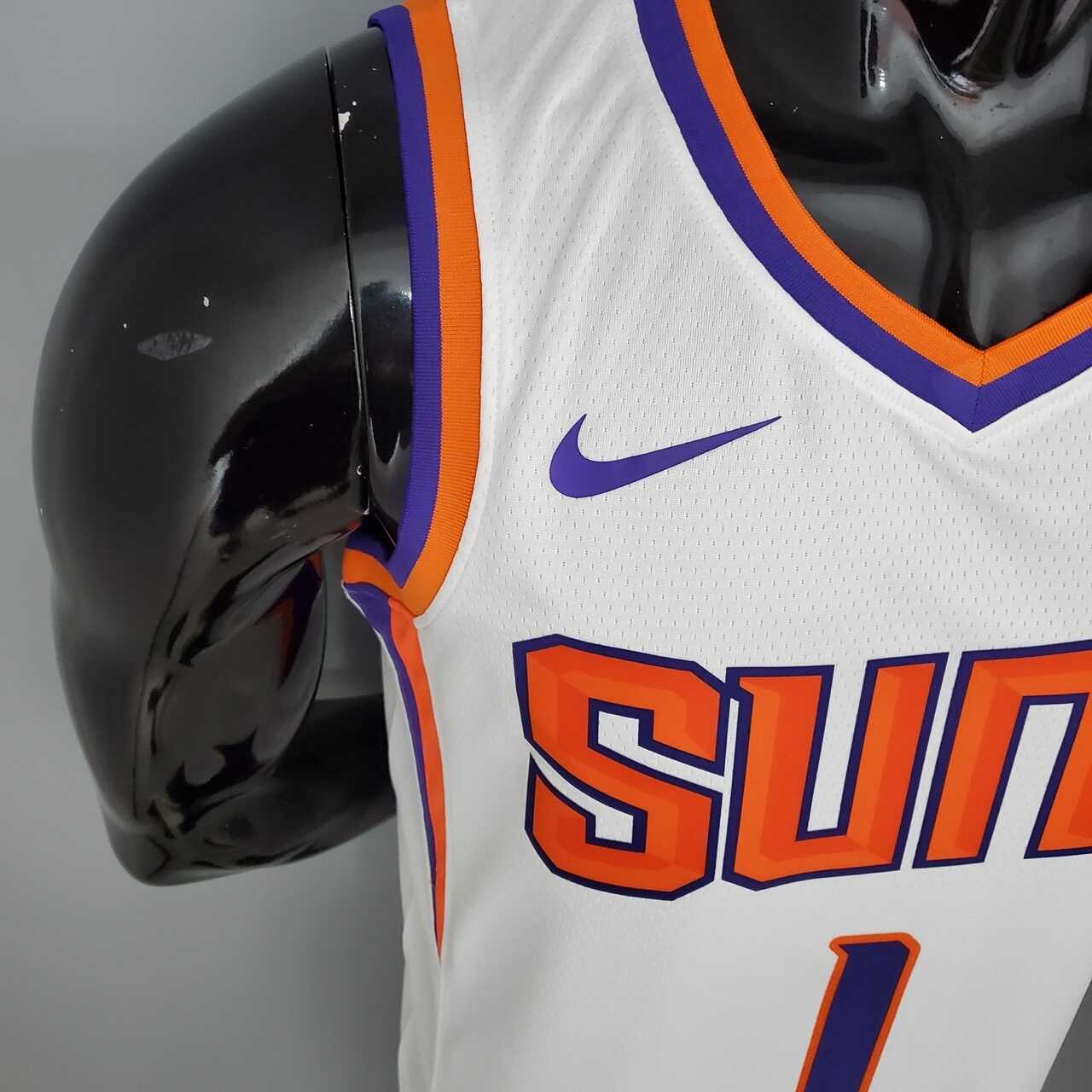 Camiseta Phoenix Suns Booker #1 White - Imagen 8