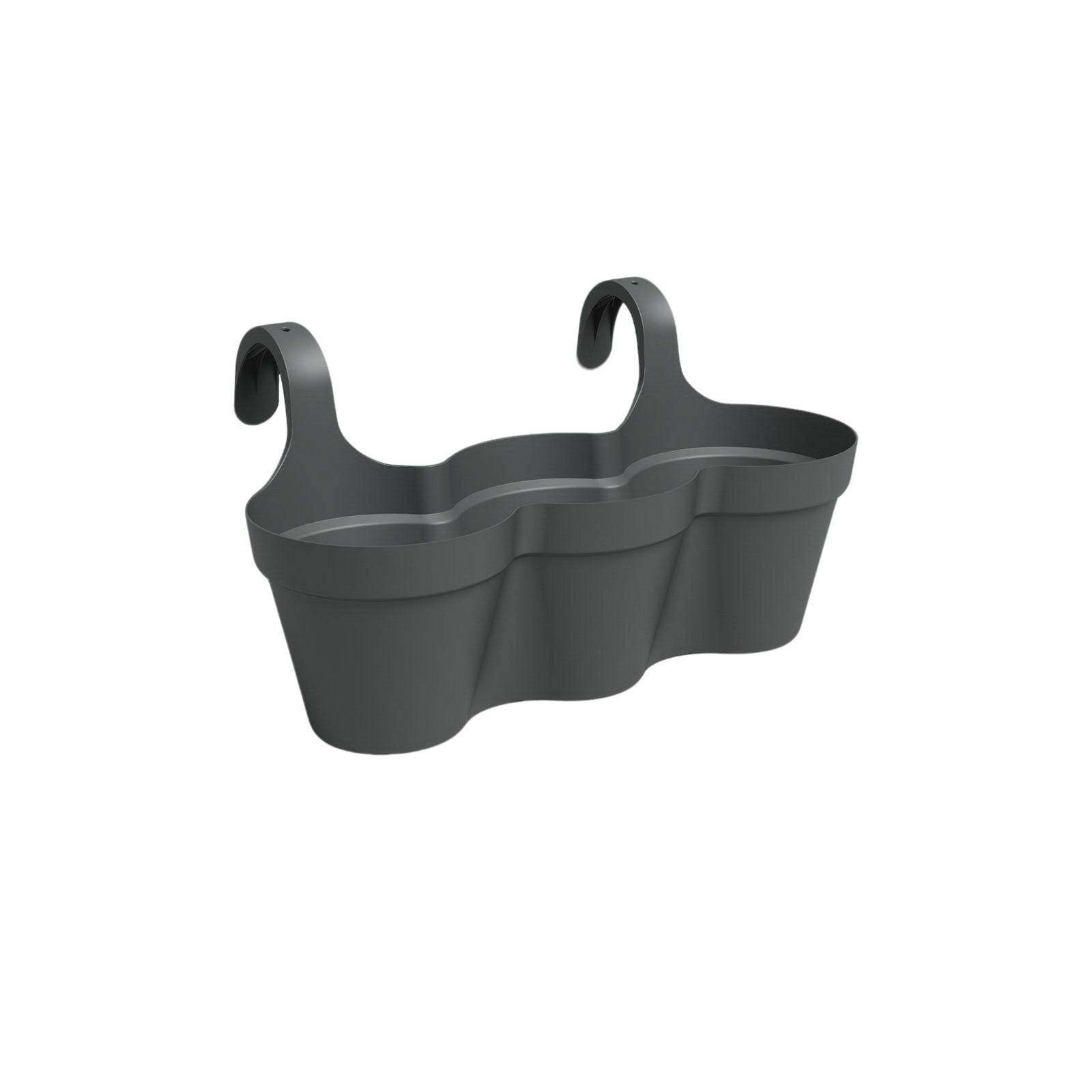 Maceta de Balcón Triple Antracita Capri