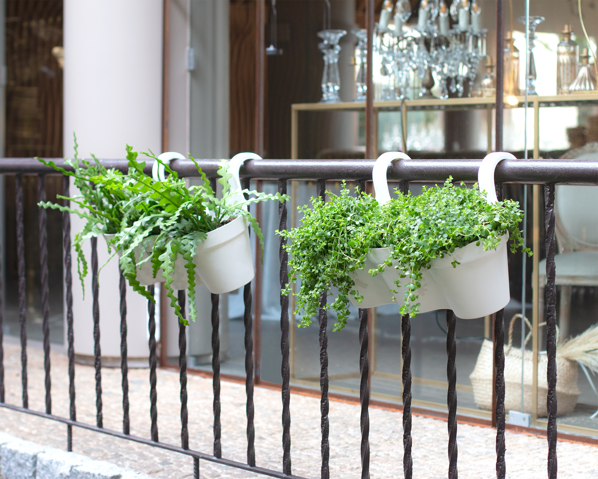 Maceta de Balcón Triple Antracita Capri - Imagen 3