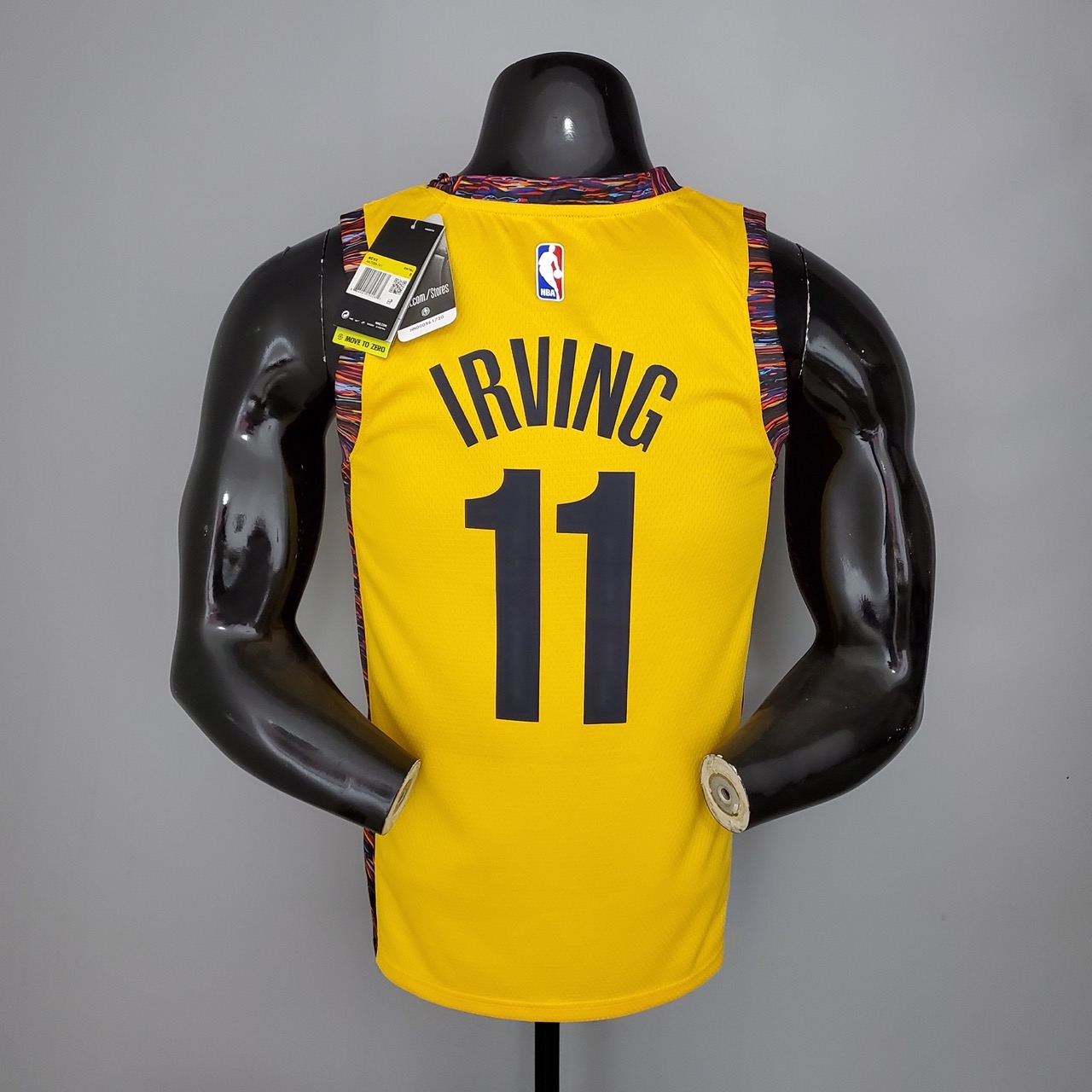Camiseta Brooklyn Nets Irving #11 Commemorative Edition Yellow - Imagen 6