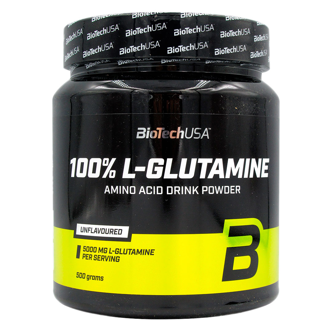 L Glutamina 100% Sin Sabor 500 Grs Marca Biotech Usa