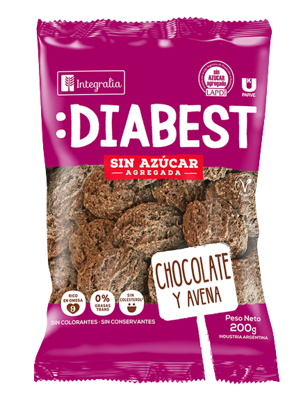 DIABEST DE CHOCOLATE Y AVENA 200GR – INTEGRALIA