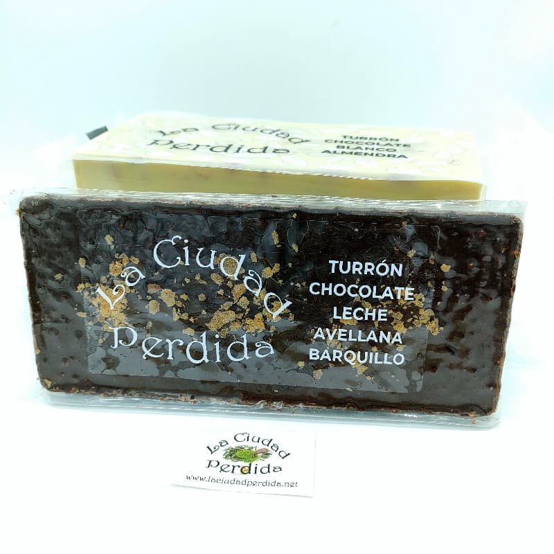 Turrón Chocolate Leche, Avellana y Barquillo