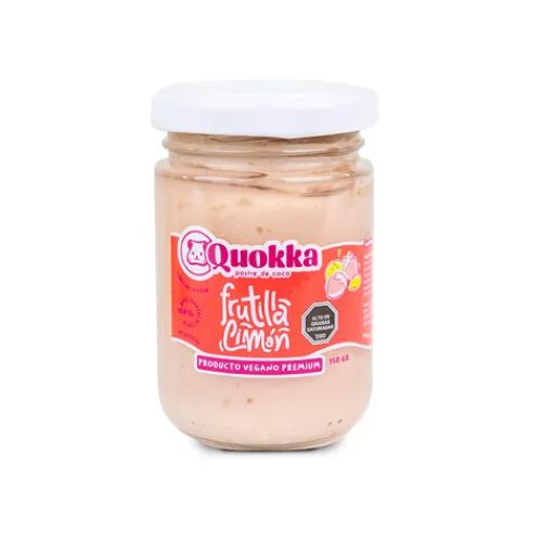 Yogur vegano de coco Frutilla-Limón150 gr Marca Quokka