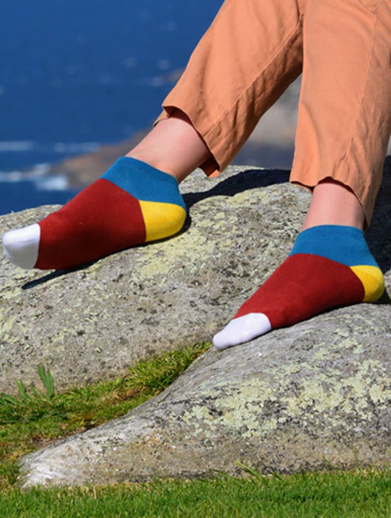 Calcetines multicolor tobilleros orgánicos - Imagen 3