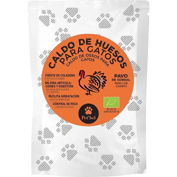 Pet’Bel Caldo Natural y Ecológico de Pavo para Gatos