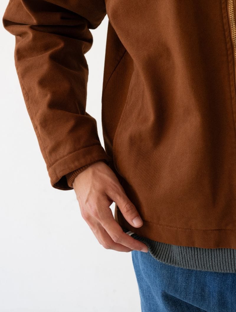 Chaqueta hombre con capucha teja de algodón orgánico - Imagen 2