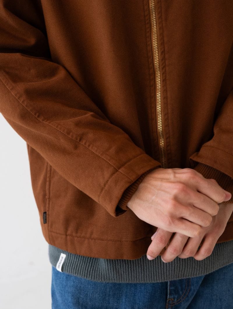 Chaqueta hombre con capucha teja de algodón orgánico - Imagen 4