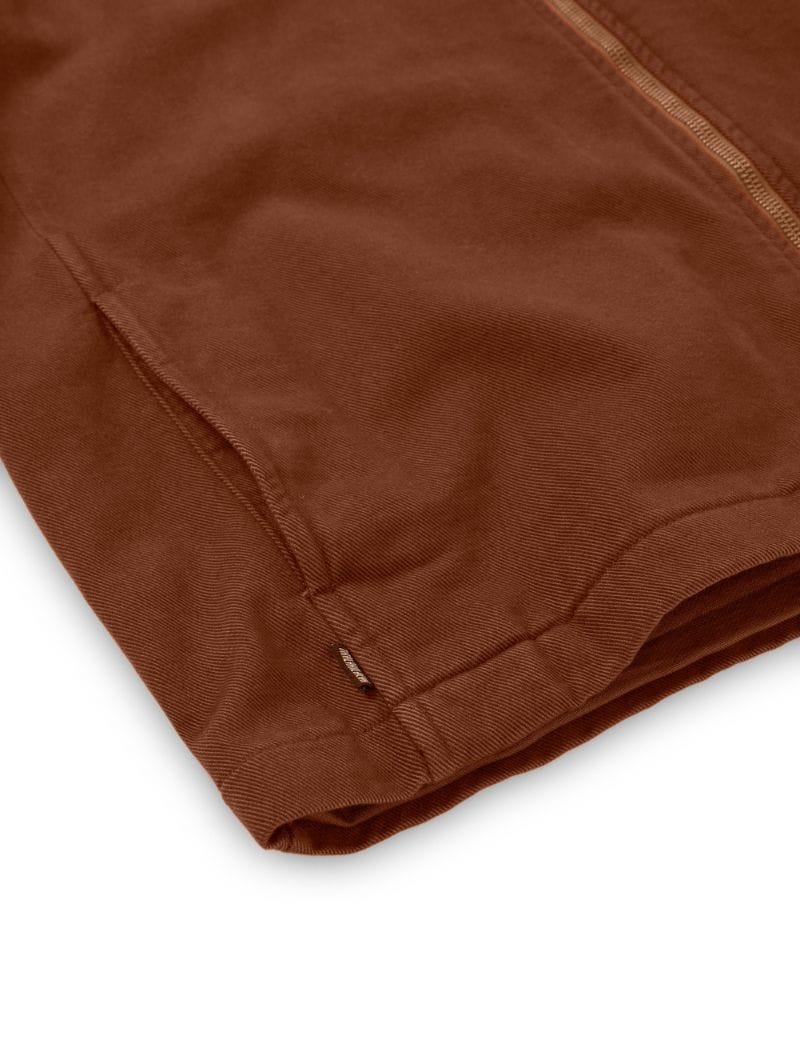 Chaqueta hombre con capucha teja de algodón orgánico - Imagen 7