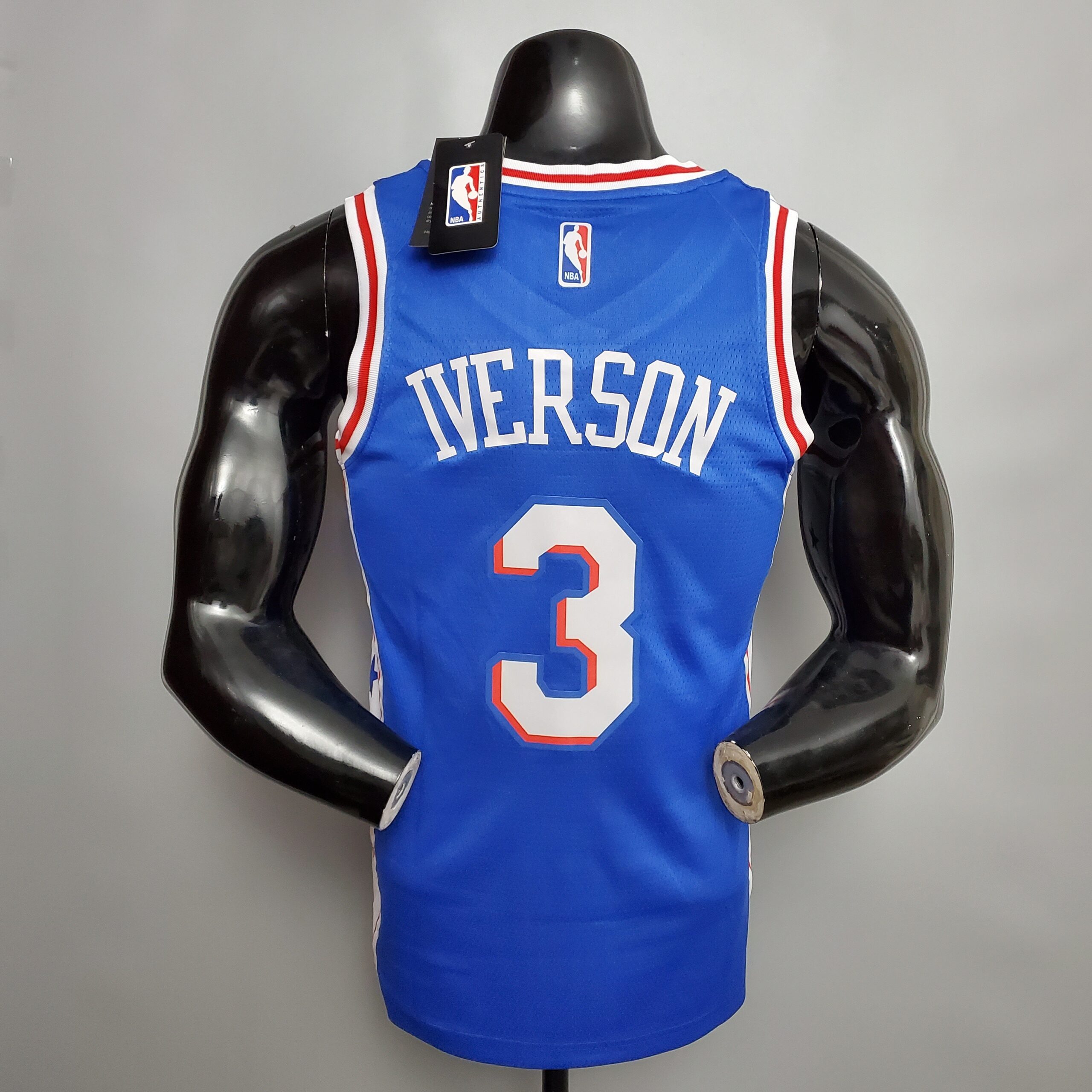 Camiseta Philadelphia 76ers Iverson #3 Blue - Imagen 4