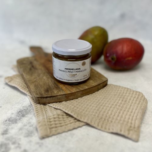 (D) Mermelada de Mango-Piña-Maracuyá. Sin Azúcar. 200gr. Marca Tremus