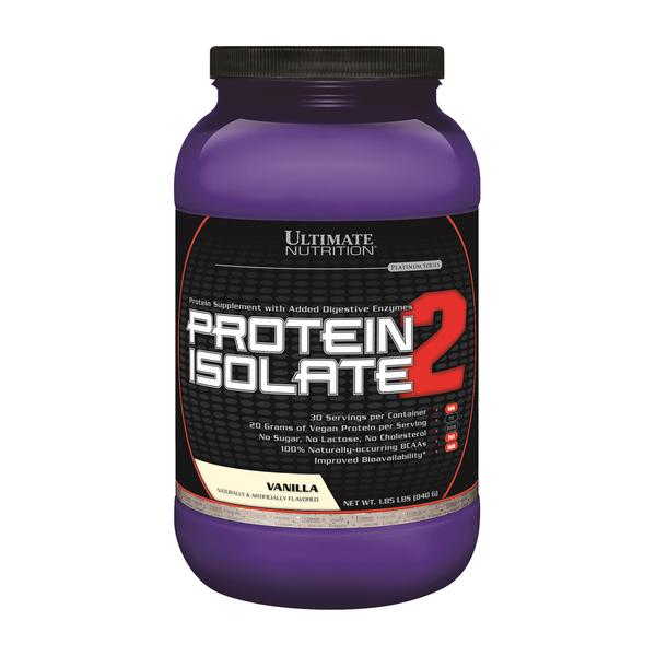 Proteína Isolada Vegana 100% Natural sin azúcar Sabor Vainilla 840 grs Marca Ultimate Nutrition