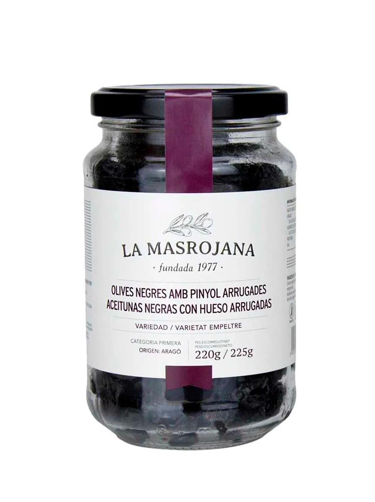 La Masrojana aceitunas negras arrugadas